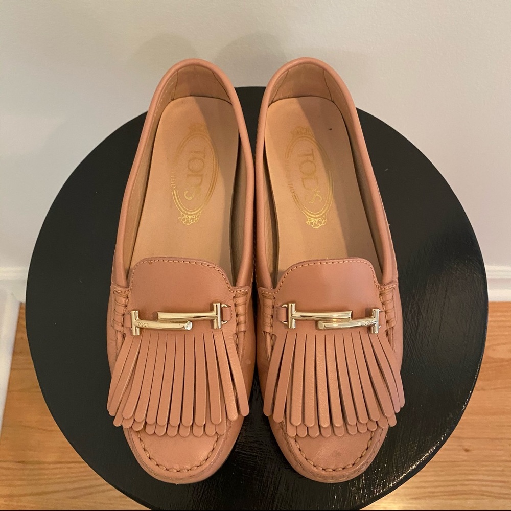 Double T Fringe Loafers from Tod’s